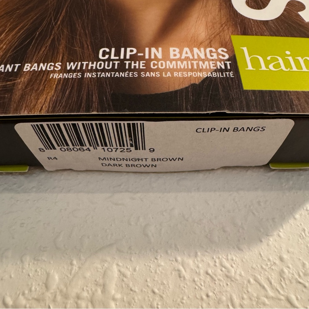 Hairdo Clip-In Bangs Midnight Brown R4 Extensions - Picture 5 of 5